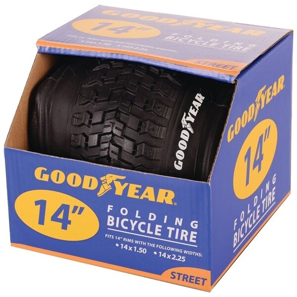 Kent 91051 Bike Tire, Folding, Black, For 1412 x 214 in Rim - 91104