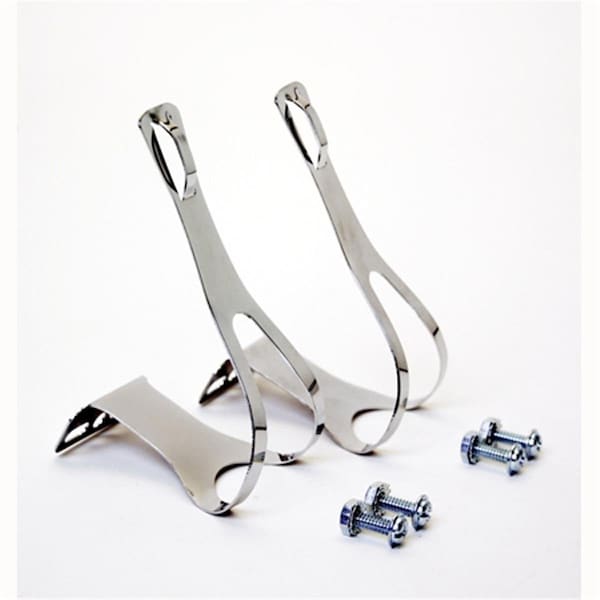 Duo Bicycle Parts Bicycle Pedal Clips Chrome- 6 x 7 in. - BPRCCH
