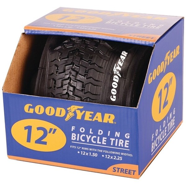 Kent 91050 Bicycle Tire, Folding, Black, For 1212 x 112 to 214 in Rim - 91102