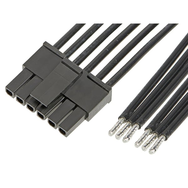 Molex Micro-Fit 3.0 Female-To-Pigtail Off-The-Shelf (Ots) Cable Assembly, Single Row - 2147511063