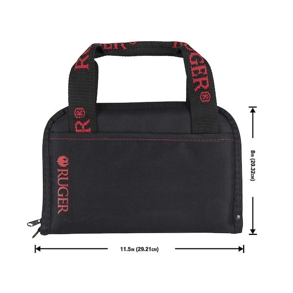 Ruger 11 in. Pistol Tote with Pocket, Black - 3645