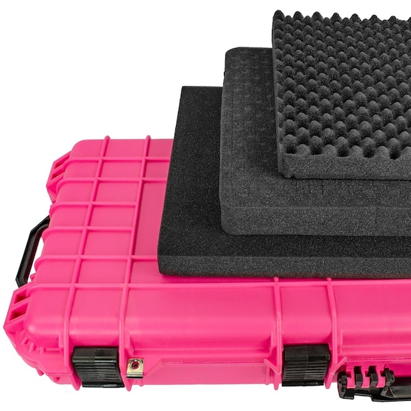 Eylar 44in Roller Hard Rifle Case Waterproof w/ Foam Pink - SA00008-PIN