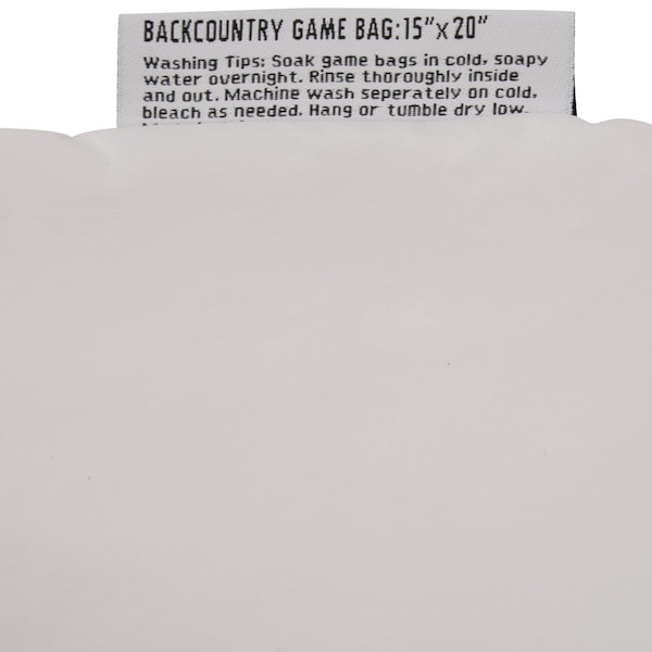 Allen Co Backcountry Imperial Elk Game Bag Set, 4 Quarter Bags, 4 in.L x 25 in.W, White - 6590