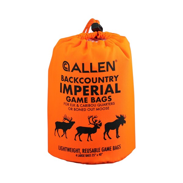 Allen Co Backcountry Imperial Elk Game Bag Set, 4 Quarter Bags, 4 in.L x 25 in.W, White - 6590