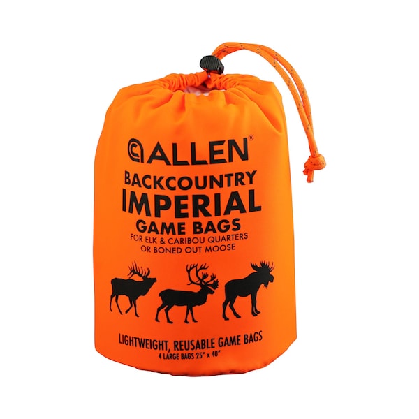 Allen Co Backcountry Imperial Elk Game Bag Set, 4 Quarter Bags, 4 in.L x 25 in.W, White - 6590
