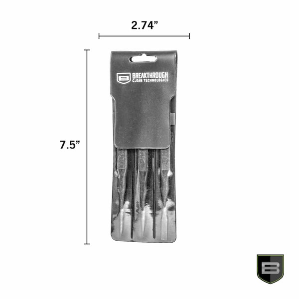 Breakthrough Clean Technologies Double-Ended Fiber Reinforced Polymer Picks, 3-Pack w/ Vinyl Pouch, Black - BT-FRPP-3PK