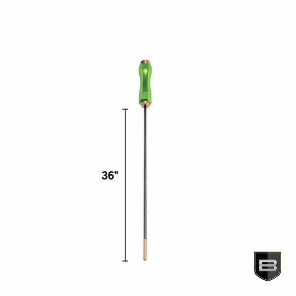 Breakthrough Clean Technologies 36in. Carbon Fiber Cleaning Rod w/ Rotating, Ergonomic Handle, .17 thru .22 Caliber & 4mm, Multi-Color - BT-CFRR-RF36