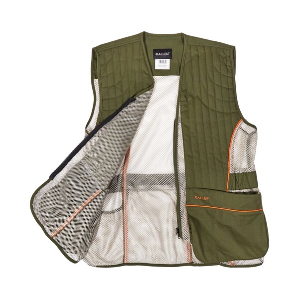 Allen Co Ace Shooting Vest, Ambidextrous, X-Large/2-XL, Olive/Tan - 22612