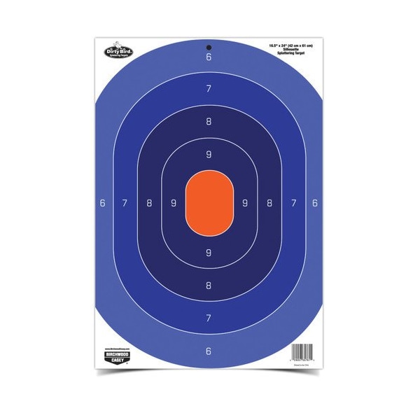 Birchwood Casey Dirty Bird Blue/Orange Ova, 16.5x24 - BC-35763