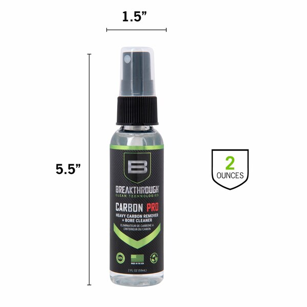 Breakthrough Clean Technologies Heavy Carbon Remover - Gun Barrel and Bore Cleaner - 2oz Bottle, Clear - BTCPRO-2OZ