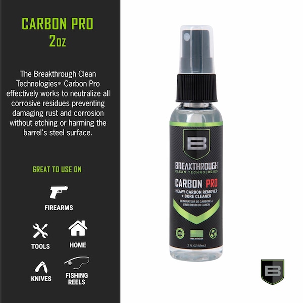 Breakthrough Clean Technologies Heavy Carbon Remover - Gun Barrel and Bore Cleaner - 2oz Bottle, Clear - BTCPRO-2OZ