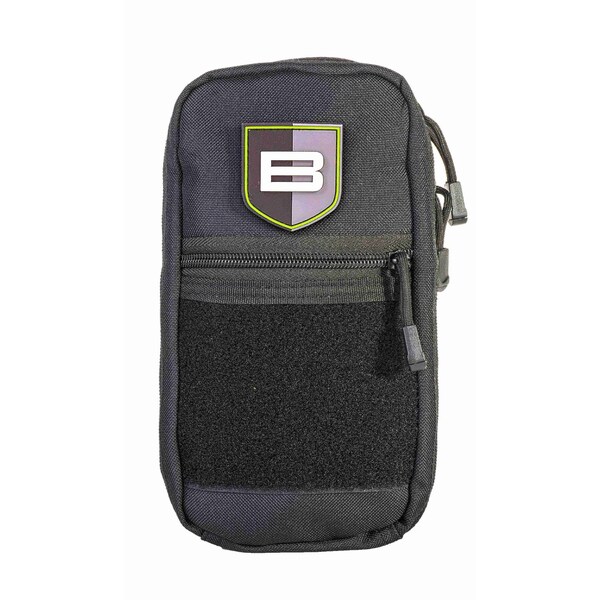 Breakthrough Clean Technologies Nylon Tactical Pouch, 9 in. L x 5.5 in. W x 2 in. H, Large, Black/Gray - BT-LTP-BLK