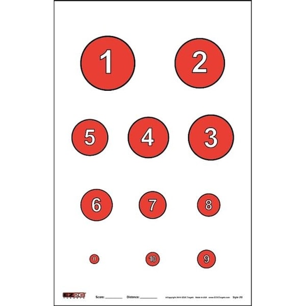 Ez2C Targets EZ2C Targets EZ2C020 Targets Style 20; Pack - 25 - EZ2C020