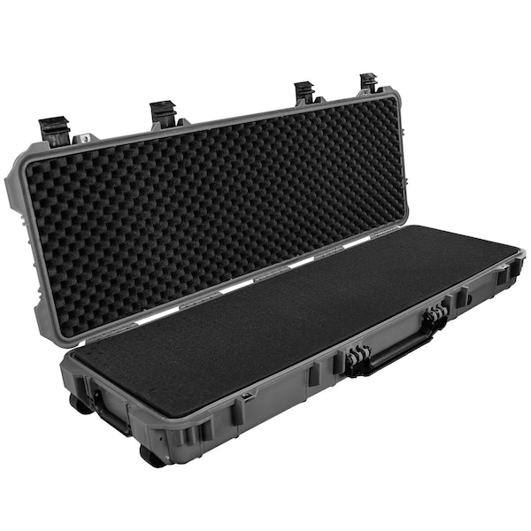 Eylar 44in Roller Hard Rifle Case Waterproof w/ Foam Gray - SA00008-GRA