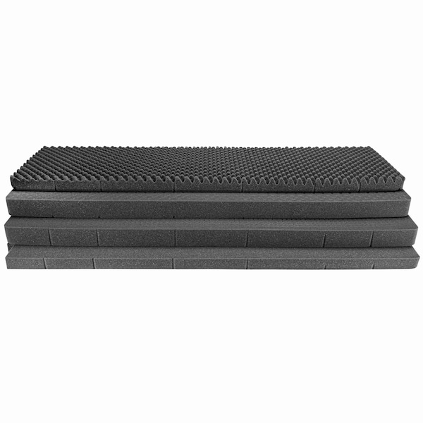 Eylar XL Deep 53in Roller Hard Rifle Case Waterproof w/ Foam Black - SA00069