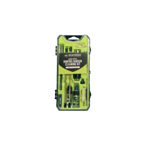 Breakthrough Clean Technologies Vision Series Rimfire & Airgun Cleaning Kit, .17 & .22 Caliber, Multi-Color - BT-CCC-AG/RF