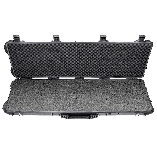 Eylar 53in Hard Rifle Case Equipped With Ragar Reconfigurable & Reusable XP Crosslinked Foam Insert - SA00015-BLK-RG-XP