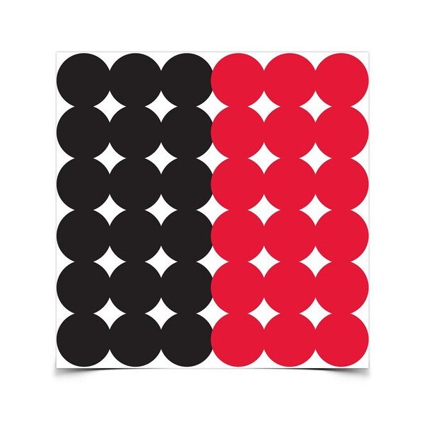 Birchwood Casey Dirty Bird 1" Red/Black Pasters/ - BC-34118