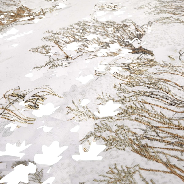 Vanish 3D Leafy Omnitex Blind Making Material, 12' x 56 in., Mossy Oak Winter Brush - 25324