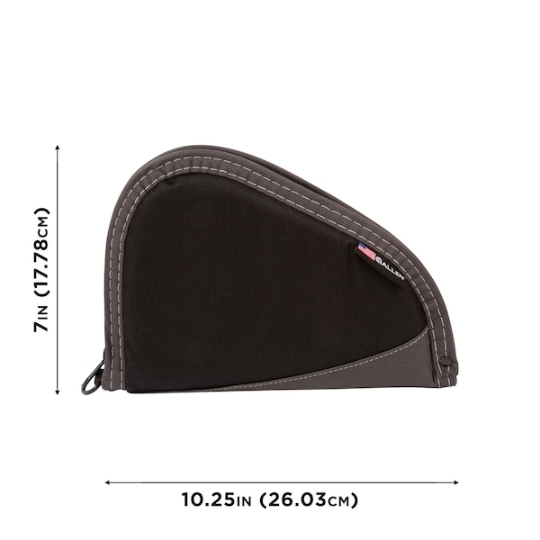 Allen Co 8-in. Deluxe Handgun Case, Black/Gray - 444-8