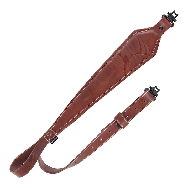 Allen Co Heritage Deer Deboss Leather Rifle Sling, Brown - 8510