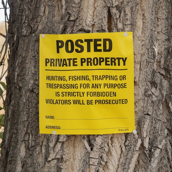 Allen Co Posted No Trespassing Sign, 12PK - 15824