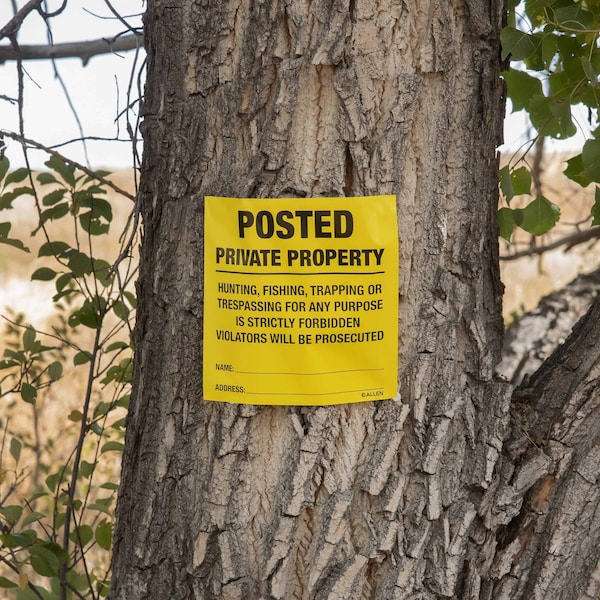 Allen Co Posted No Trespassing Sign, 12PK - 15824