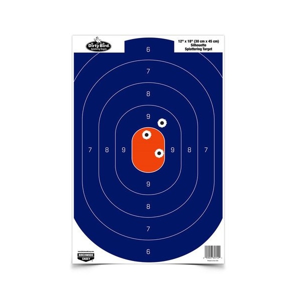 Birchwood Casey Dirty Bird Blue/Orange Oval, 12x18 - BC-35718