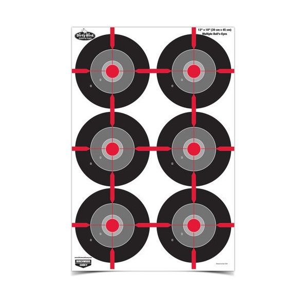 Birchwood Casey Targets Multiple Bulls-Eye Tar, 12x18 - BC-35703
