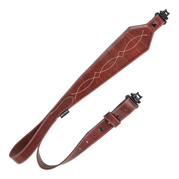 Allen Co Heritage Western Scallop Leather Rifle Sling, Brown - 8508