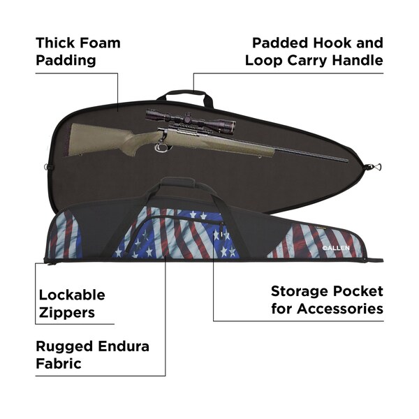 Allen Co 46 in. Centennial Rifle Case, Black/Proveil Victory - 691-46