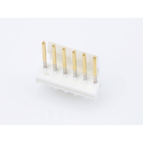 Molex Board Connector, 6 Contact(S), 1 Row(S), Male, Straight, Solder Terminal, Locking, White Insulator,  - 417910853
