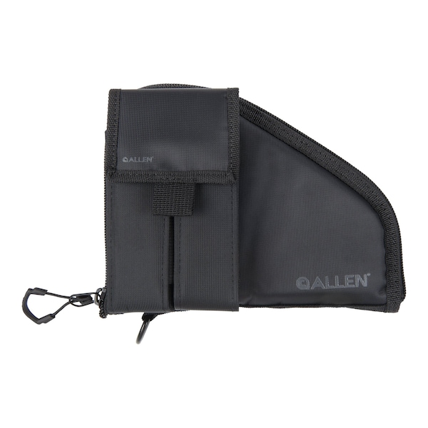 Allen Co Pistol Case with Mag Pouch, Compact Handguns up to 8 in., Black - 78-7