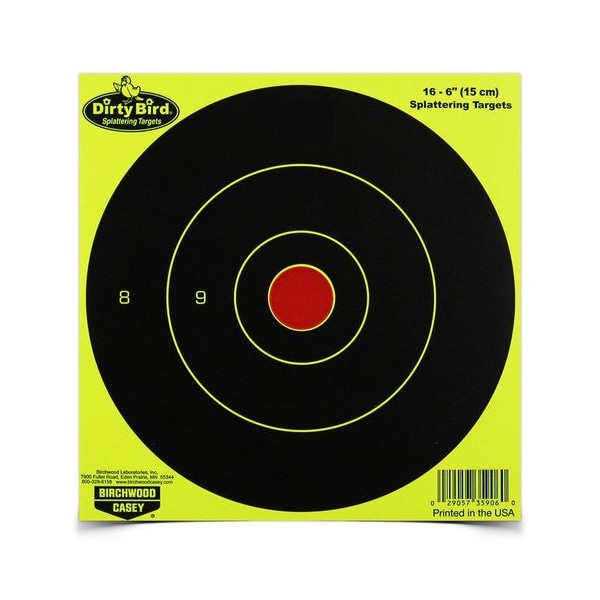 Birchwood Casey Dirty Yellow Bulls-Eye, 6 - BC-35970
