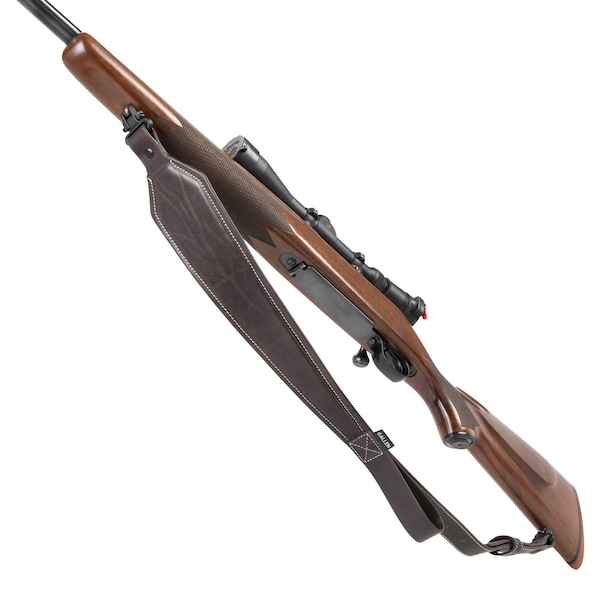 Allen Co Heritage Plain Dark Leather Rifle Sling, Mahogany - 8511