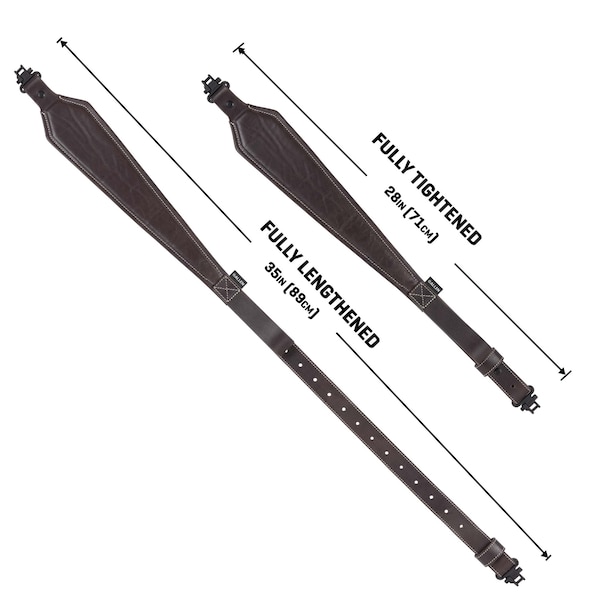 Allen Co Heritage Plain Dark Leather Rifle Sling, Mahogany - 8511