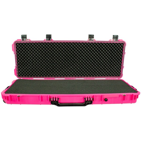 Eylar 38in Roller Hard Rifle Case Waterproof w/ Foam Pink - SA00013-PIN