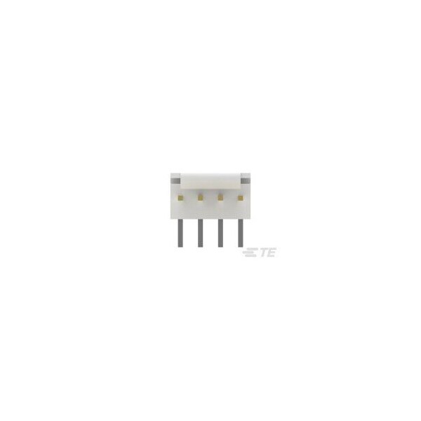 Te Connectivity Board Connector, 4 Contact(S), 1 Row(S), Male, Right Angle, 0.1 Inch Pitch, Solder Terminal,  - 3-641127-4