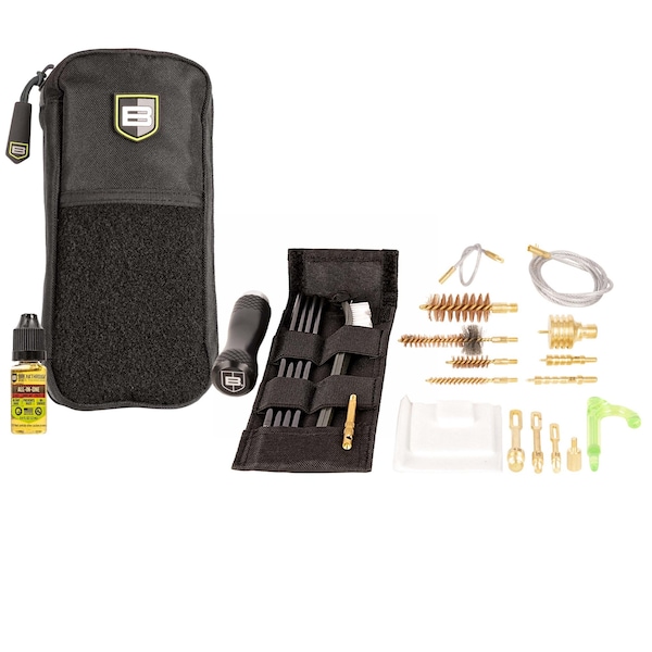 Breakthrough Clean Technologies Badge Series Rod & Pull-Through Cleaning Kit, 5.56 / 9mm / 12 Gauge - BT-MPK-3G