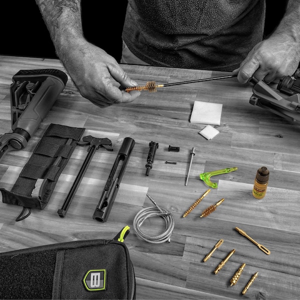 Breakthrough Clean Technologies Badge Series Rod & Pull-Through Cleaning Kit, 5.56 / 9mm / 12 Gauge - BT-MPK-3G