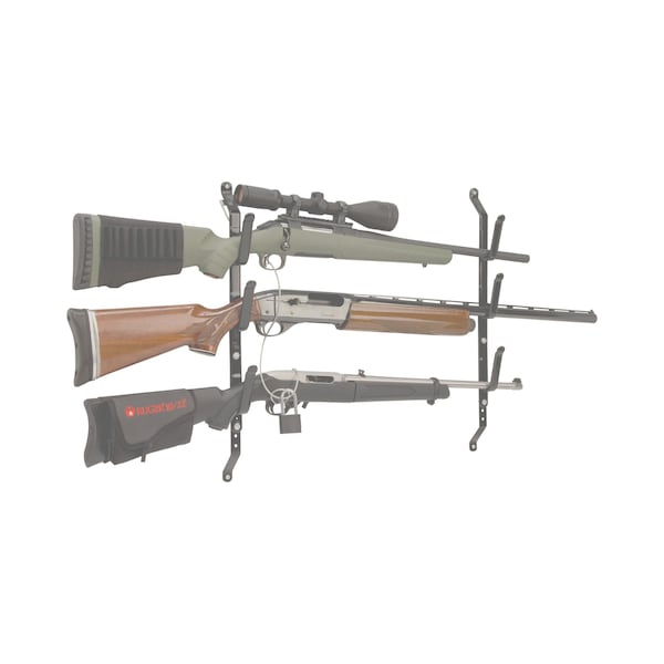 Allen Co Steel 3-Gun Locking Truck Window Rack, Black - 18520