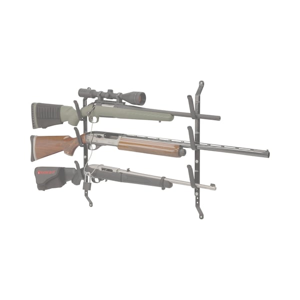 Allen Co Steel 3-Gun Locking Truck Window Rack, Black - 18520