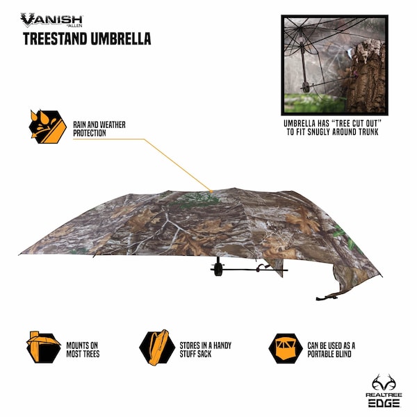 Vanish Treestand Umbrella, Realtree Edge Camo - 5309