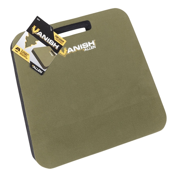 Vanish Foam Cushion, 14 in. L x 13 in. W x 2 in. Thick, Olive Green - 5839