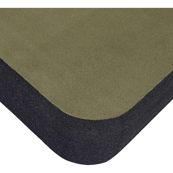 Vanish Foam Cushion, 14 in. L x 13 in. W x 2 in. Thick, Olive Green - 5839