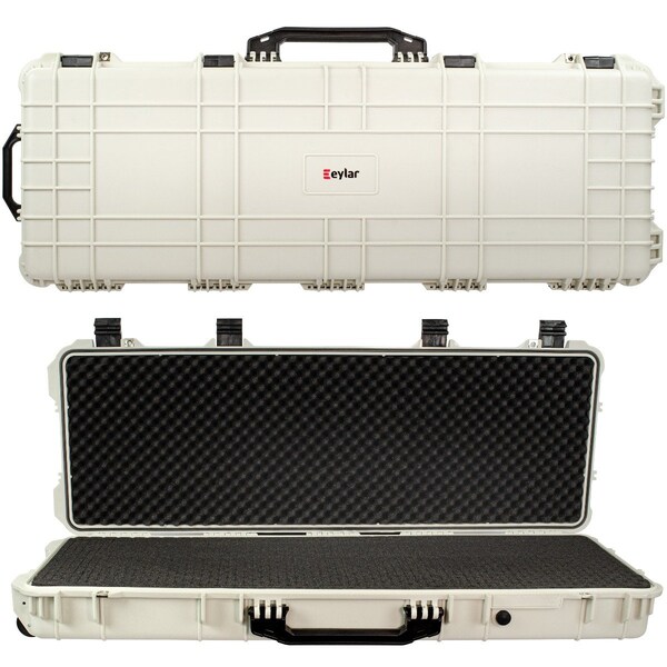 Eylar 44in Roller Hard Rifle Case Waterproof w/ Foam White - SA00008-WHI