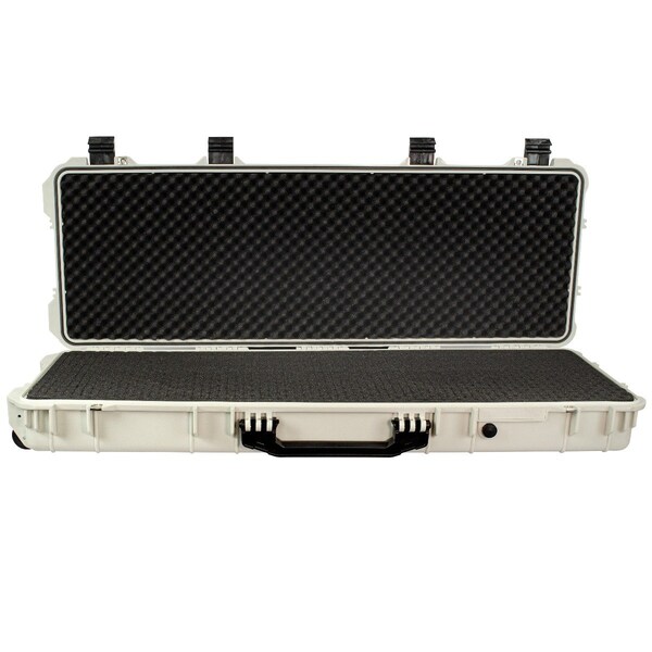 Eylar 44in Roller Hard Rifle Case Waterproof w/ Foam White - SA00008-WHI