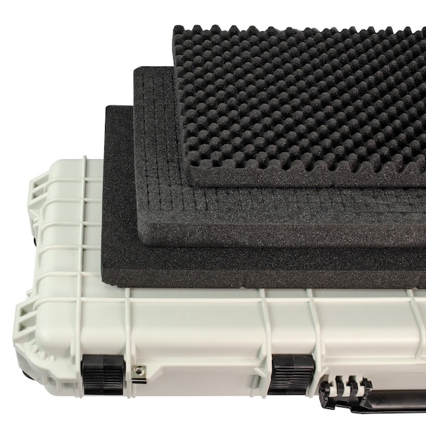 Eylar 44in Roller Hard Rifle Case Waterproof w/ Foam White - SA00008-WHI