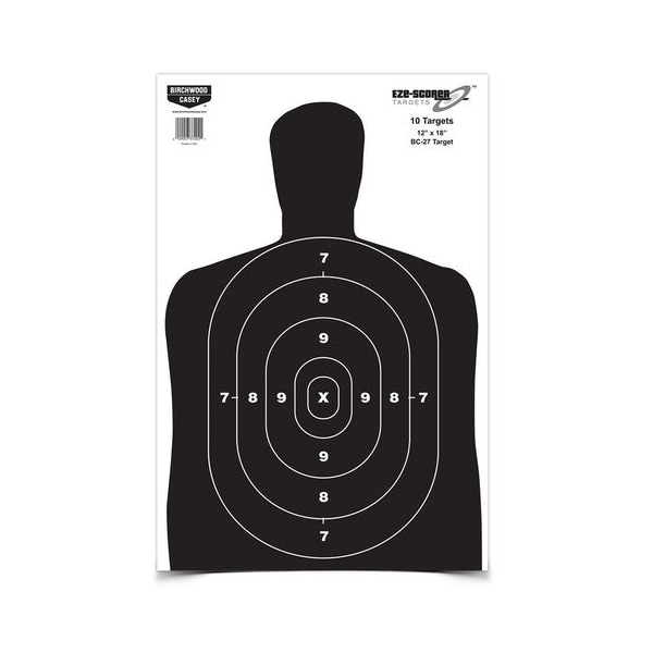 Birchwood Casey Eze-Scorer BC27 Black Paper, 12x18 - BC-37005