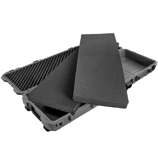 Eylar 53in Roller Hard Rifle Case Waterproof w/ Foam Gray - SA00015-GRA
